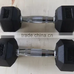 Hex Rubber Coated Dumbbell thumbnail-3