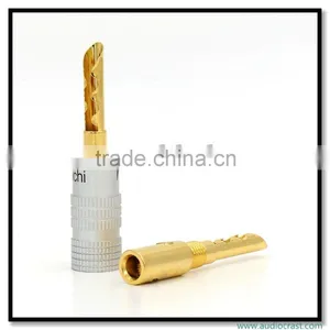 OEM 24K Gold Plated Banana Wire Connector 4MM Hallow Banana thumbnail-3