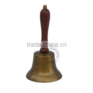 BRASS ANTIQUE SHIP BELL - HAND BELL - NAUTICAL BELL MANUFACTURER thumbnail-2