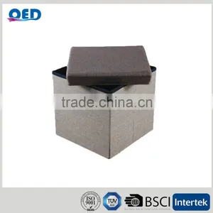 Foldable Storage Ottoman Seat With Lid thumbnail-2