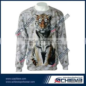 2015 All Over Printed Sweatshirt Custom Sublimation All Over Print Crewneck Sweathirts thumbnail-5
