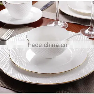 Embossed Patchwork Design Dinnerware Set thumbnail-1