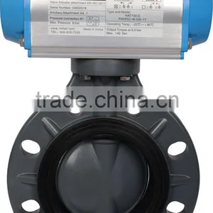 PN10 Wafer PVC Butterfly Valve With Pneumtic Actuator thumbnail-1