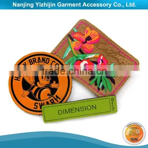 Custom Jeans Embroidery Leather Patch thumbnail-1