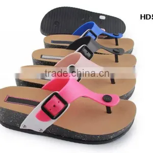 Fashionable Comfortable Wedge Women PVC Cork Sole Slipper thumbnail-1