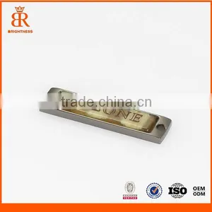 Custom Metal Label 2 Holes Clothing Sewing Metal Logo Label thumbnail-1