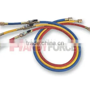 Nylon Barrier Standard Charging Hose W/Manual Shut-Off Valve Fittings, Air Conditional Service Tools of Auto Repair Tools thumbnail-1