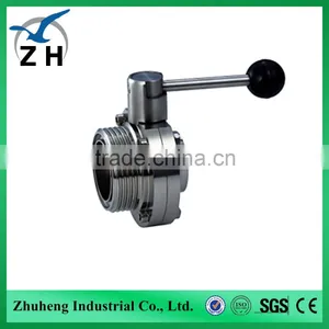 Stainless Steel Sanitary Threaded Butterfly Valve thumbnail-5
