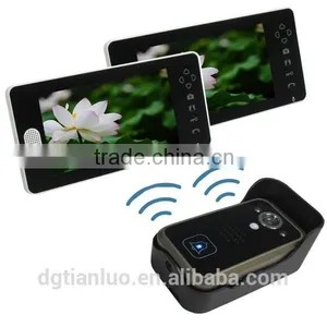 Digital Wireless 7 Inch Color Video Doorphone With Two Monitors thumbnail-1
