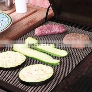 Non-stick BBQ Grilling Mesh Sheet PFOA-free PTFE Coated Fiberglass thumbnail-1