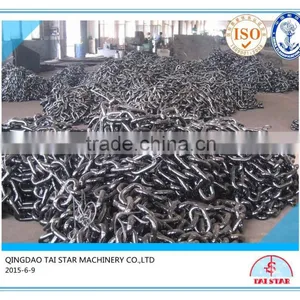 Marine Class U2 U3 Black Painted Studless Link Anchor Chain thumbnail-5