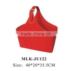 Excellent Quality Professional Leather Outdoor Storage Basket thumbnail-1