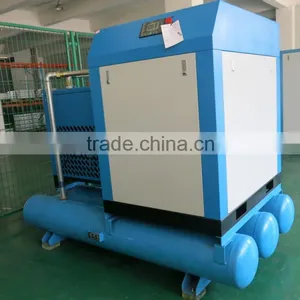 11KW Combined Rotary Oil Flooded Screw Air Compressor With Air Dryer Air Tank Air Filter thumbnail-3