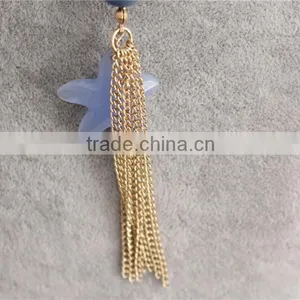 Factory Direct Bead Acrylic Necklace Fashion Blue Color Acrylic Statement Necklace thumbnail-5