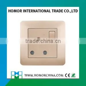 Aluminum Brush Panel South African Standard Swithed Socket With Neon thumbnail-6