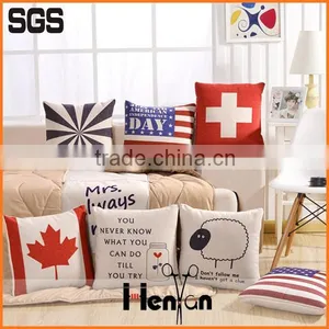 Wholesale Custom Printed Cotton&linen Sofa Air Cushion Car Seat thumbnail-2
