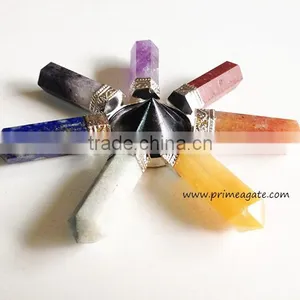 Chakra Tourmaline Conical Antenna With 7Pencil Energy Generator | Healing Crystals And Stones thumbnail-1