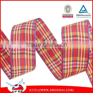Direct Factory High Quality Garments Decoration Colorfu Ltartan Tartan Plaid Ribbon thumbnail-1