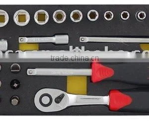 27 pc 1/4" DR. Socket Wrench Set thumbnail-1