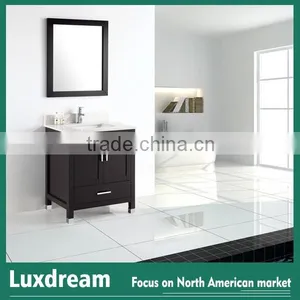 High Quality Espresso Bathroom Cabinet With Mirror thumbnail-3