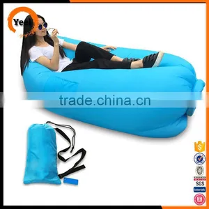 Outdoor Nylon Fabric Inflatable Beach Lounger Convenient Compression Hangout Bean Inflatable Air Sleeping Bags thumbnail-1