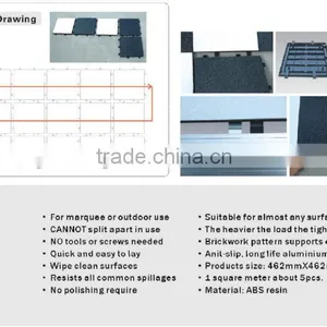 Portable Flooring, Dance Floor, Demountable Flooring. Black & White thumbnail-3