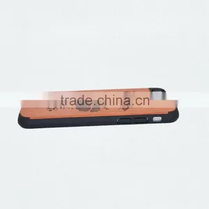 Universal Butterfly With Flower PC and Wood Phone Case With Press Key Two in One for Iphone 6/6 Plus thumbnail-4