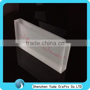 Bespoke Printed Color Acrylic Logo Stamp Block, Plexiglass Display Nameplate in Shenzhen thumbnail-1