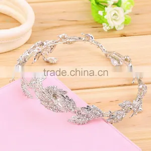Elegant Bridal Rhinestone Crystal Prom Hair Chain Forehead Band Headpiece thumbnail-6