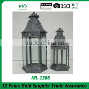 High-tech Prduction Metal Hanging Lantern Stand ML-1386 Set of 2 thumbnail-1