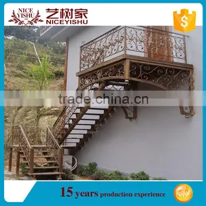 High Quality Wrought Iron Stair Metal Railings,iron Grill for Balcony thumbnail-5