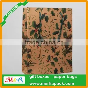 Bespoke Design Kraft Paper Bags Recycled Natural Kraft Shopping Grocery Bags thumbnail-3