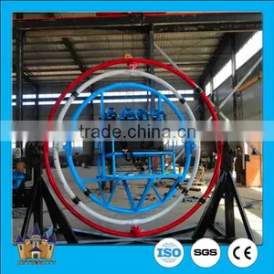 China Mini Thrilling Rides Attractive Equipment Trailer Amusement Rides Human Gyroscope for Sale thumbnail-1
