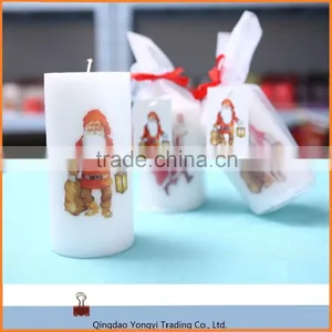 Wholesale Cheap Flameles White Christmas Pillar Candle Wax thumbnail-1