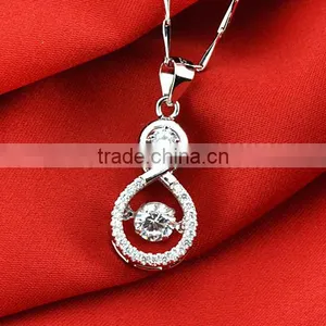 Hot Sell Cubic Zirconia Pendant, Silver Jewelry Online Wholesale Made in China thumbnail-3