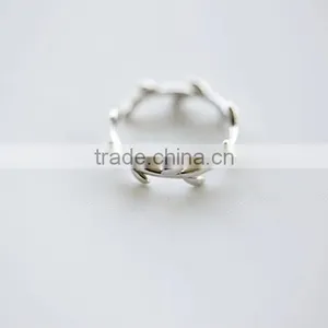 925 Sterling Silver Leaf Branch Ring Adjustable Ring Fashion Women Ring Jewelry Supplies 6260555 thumbnail-3