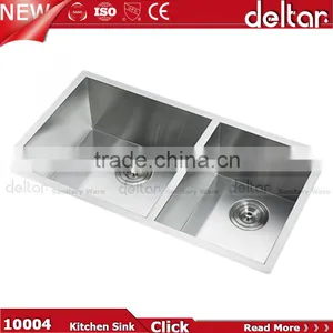 Easy Clean Undermount Double Handmade Cupc Kitchen Sink With Clip for Installation thumbnail-3