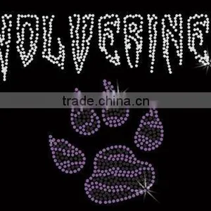 Beautiful WOLVERINES SCHOOL Claw Rhinestone Transfer thumbnail-1