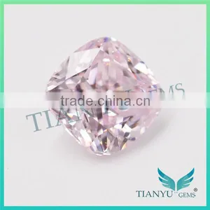 Wholesale Gems Heat Zircon Gemstones Jewelry Pink Square Cushion Cut American Material Loose Synthetic Cubic Zirconia Price thumbnail-1