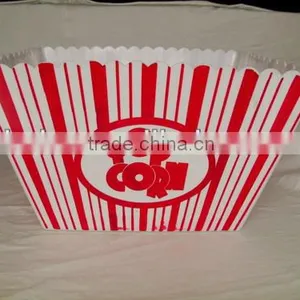 Disposable Square Plastic Popcorn Bowls thumbnail-1