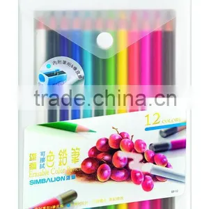 ERASABLE COLORED PENCIL (FULL LENGTH, 12 COLORS) thumbnail-1