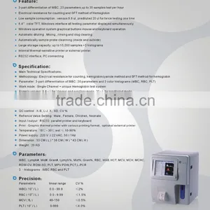 2016 New Fully Automatic Hematology Analyzer Price With 3 Parts thumbnail-4
