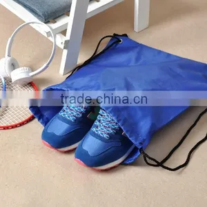 Logo Printable 210T Nylon Sports Shoes Bag Riding Backpack Waterproof Drawstring Backpack thumbnail-5