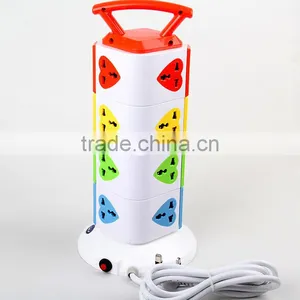 Wholesale Hot Sell Useful Rotatable Four Layers uk Plug Scoket Usb Power Charge Outlet Usb Scoket thumbnail-1