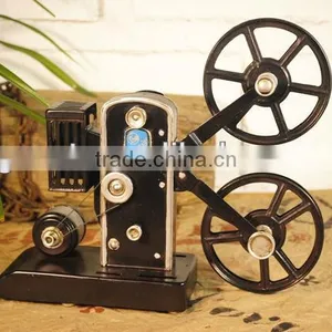 Antique Metal Movie Camera Model With Paint thumbnail-1