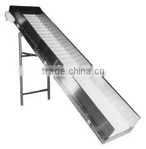 Cleated Inclined Stainless Steel Slider Bed Belt Conveyor thumbnail-1