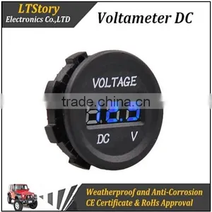 12V 24V Waterproof Car Motorcycle Blue LED Digital Display Voltmeter Volt thumbnail-1