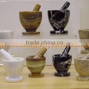 TOP PAKISTANI PURE FINE BEST QUALITY ONYX MORTAR AND PESTLE HANDICRAFTS thumbnail-3