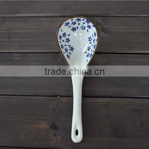 High Quality SP-1537 Haonai Factory Directly Big Ceramic Soup Spoon thumbnail-4