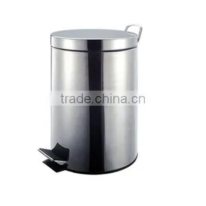 40L Pedal Fancy Large Stainless Steel Dustbin Trash Bin thumbnail-1